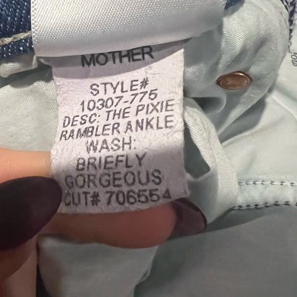 MOTHER DENIM THE PIXIE RAMBLER ANKLE Size 25 EUC - Picture 5 of 14